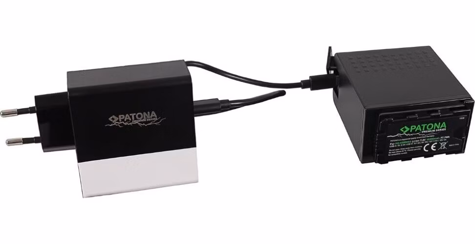 PATONA baterie pro digitální kameru Panasonic AG-VBR89G 10500mAh 7,4V Li-Ion s USB-C + nabíječka