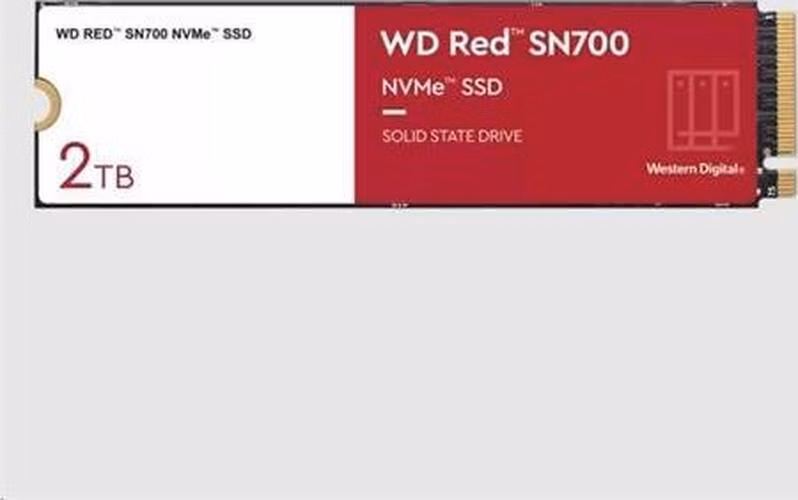 WD RED SSD NVMe 2TB PCIe SN700, Geb3 8GB/s, (R:3400/W:2900 MB/s) TBW 2500