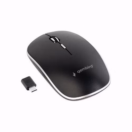 Gembird Myš MUSW-4BSC-01, černá, bezdrátová, USB Type-C receiver