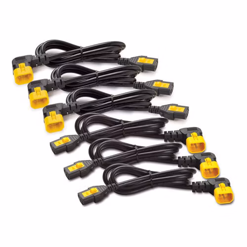 APC Power Cord Kit, ( 6ea) ,Locking, 10A, 100-230V, C13 to C14 (pravoúhlý) 0,6m