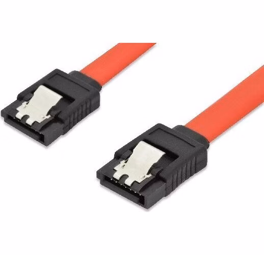 Ednet Připojovací kabel SATA, typ L, západka F / F, 0,5 m, přímý, SATA II / III, re