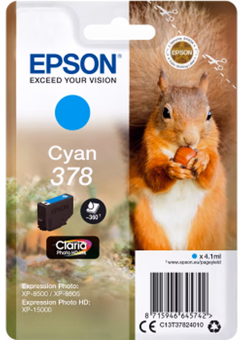 EPSON cartridge T3782 cyan (veverka)