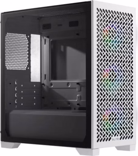 Cooler Master case Elite 302 White, Průhledná bočnice, mATX, 3x 120mm ARGB Fan, bílá