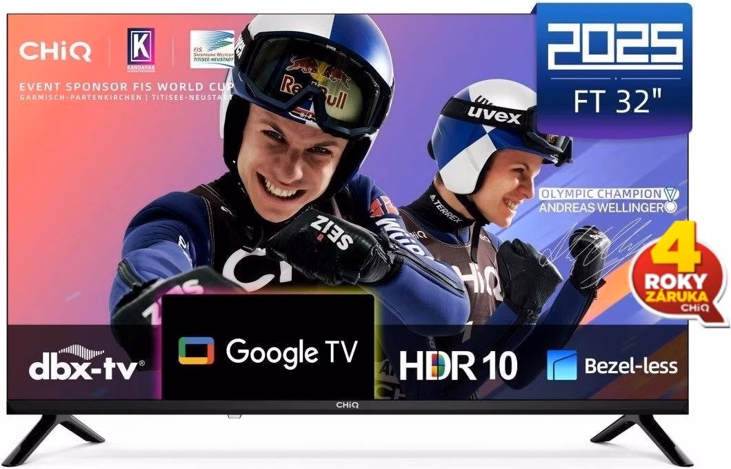 CHiQ LF32FT TV 32", FHD, smart, Google TV, dbx-tv, Dolby Audio, Frameless