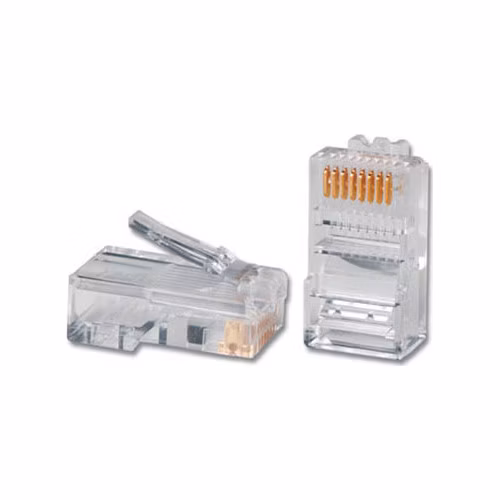 Konektor RJ45-8p8c,50µ" Au, drôt, Cat5e, UTP (100ks)