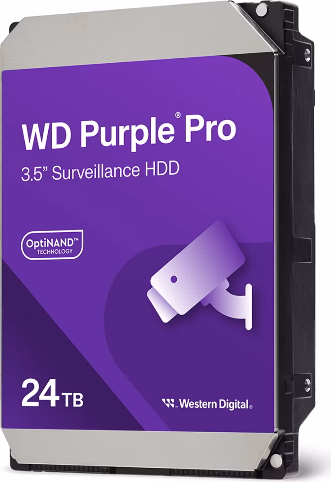 WD PURPLE PRO 24TB / WD241PURP / SATA 6Gb/s / Interní 3,5"/ 7200 rpm / 512MB