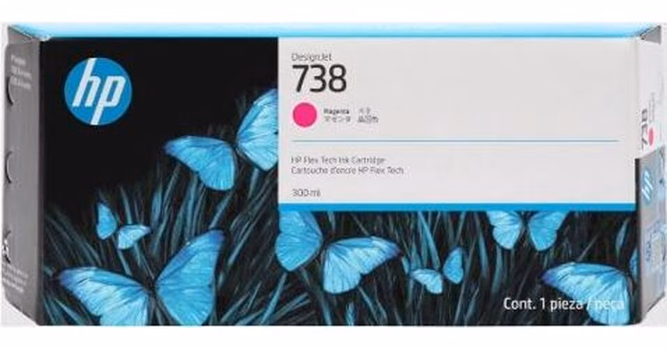 HP Ink Cartridge 738/Magenta/300 ml