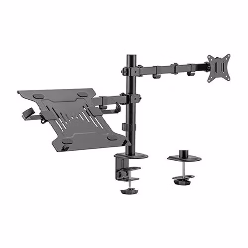 BAZAR - GEMBIRD Držák monitoru na stůl s podstavcem pro notebook MA-DA-03, naklápěcí, až do 32” a 9kg, černý - Poškozený