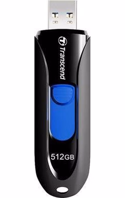 Transcend 512GB JetFlash 790K, USB 3.0 (3.1 Gen 1) flash disk, černo/modrý