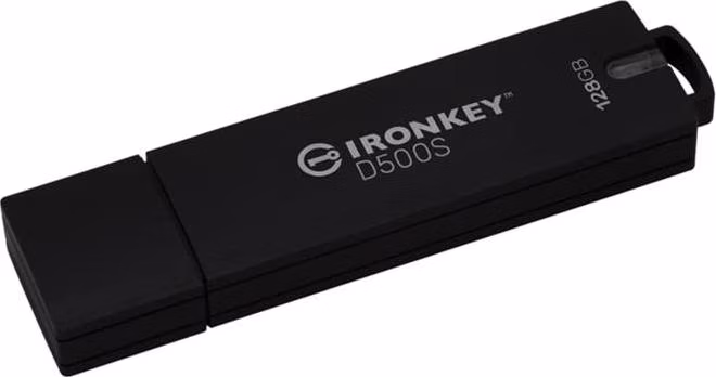 KINGSTON 128GB IronKey D500S FIPS 140-3 Lvl 3 (Pending) AES-256