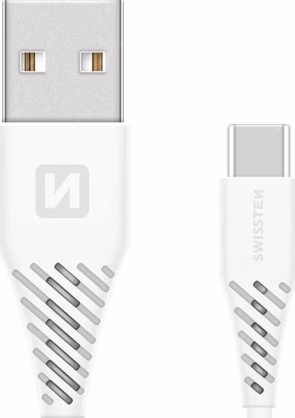 Swissten Datový Kabel Usb / Usb-C Bílý 1,5 M (9Mm)