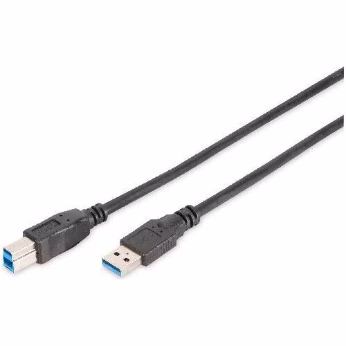 Digitus USB 3.0 connection cable, type A - B M/M, 1.8m, USB 3.0 conform, UL, bl