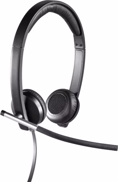 LOGITECH Headset H650e Stereo/ drátová sluchátka + mikrofon/ USB/ černá