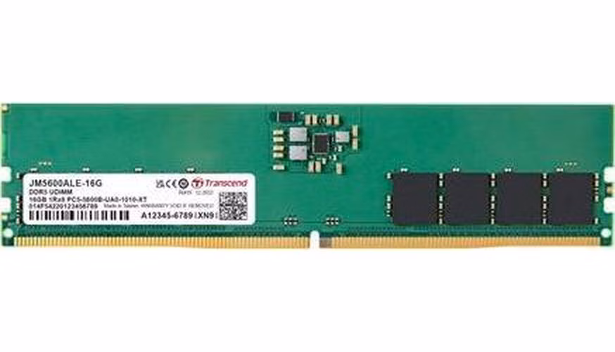 Transcend paměť 16GB DDR5 4800 U-DIMM (JetRam) 1Rx8 2Gx8 CL40 1.1V