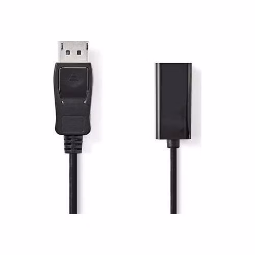 Nedis CCGB37150BK02 - DisplayPort – HDMI Kabel | DisplayPort Zástrčka - HDMI Zásuvka | 0,2 m | Černá barva