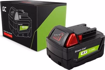 Green Cell Battery for Milwaukee M18 18V 5Ah Replacement Battery M18 B5 4932430483