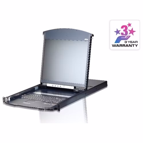 ATEN KL1108VN-AXA-AG 8-Port Cat 5 Dual Rail 19" LCD KVM over IP Switch with Virtual Media