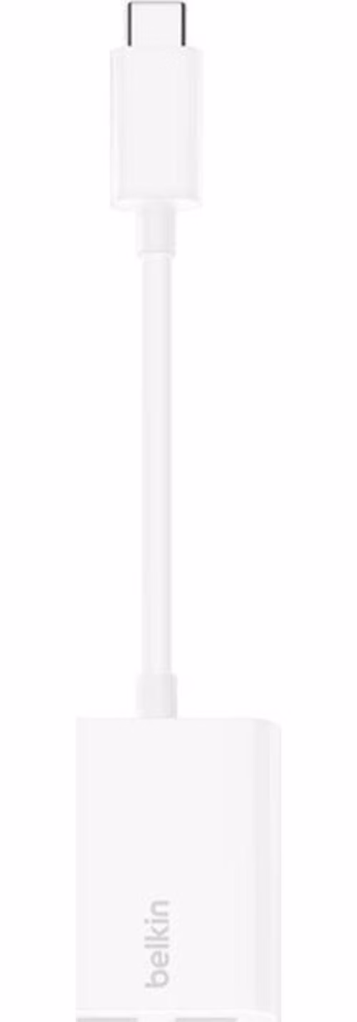 Belkin RockStar USB-C Audio + Charge Adapter - White