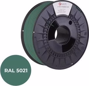 C-TECH tisková struna PREMIUM LINE ( filament ) , PETG, vodní modrá, RAL5021, 1,75mm, 1kg