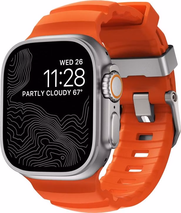 Nomad remienok Rocky Point Band pre Apple Watch 46/49mm - Magma/Natural