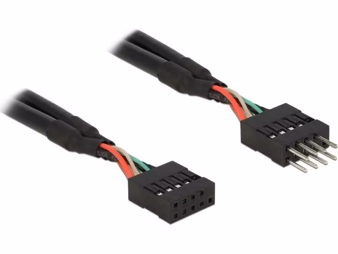 Delock USB 2.0 Pin konektor prodlužovací kabel 10 pin samec / samice 10 cm