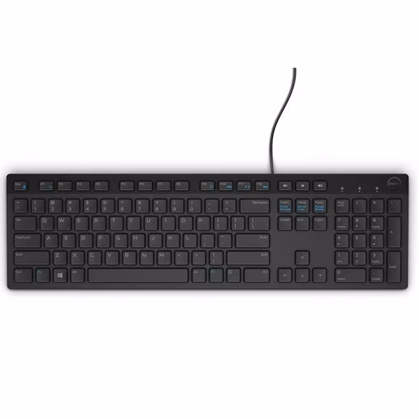 DELL klávesnice KB216/ multimediální/ ukrajinská/ UA/ USB/ drátová/ černá