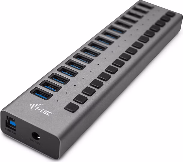 i-tec USB 3.0 nabíjecí HUB 16 Port + napájecí adaptér 90 W