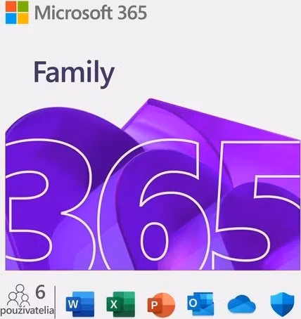 Microsoft 365 Family  - predplatné 1 rok, až 6 osôb - elektronická licencia