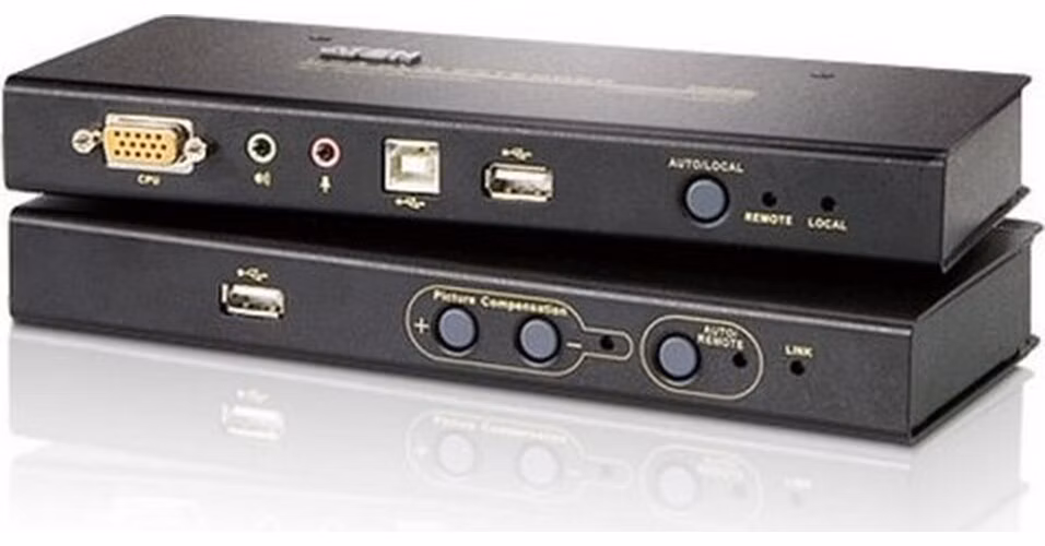 ATEN CE800B USB Extender s VGA/Audio Cat 5 s pamětí USB Flash (1024 x 768 na 250 m)