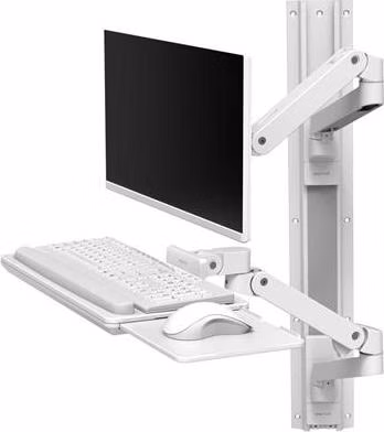 ERGOTRON LX Pro Wall Mount System, nástěnný systém ramen, monitor, klávesnice,myš, bílá