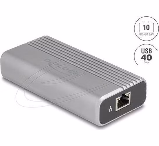 Delock Síťový adaptér USB Type-C™, USB 40 Gbps, 10 Gigabit LAN, 1 x RJ45