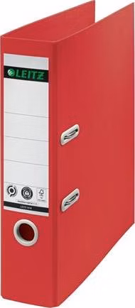 LEITZ Ekologický pákový pořadač 180° RECYCLE, 80 mm, červený