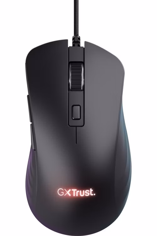 Trust GXT924 YBAR+/Herná/Optická/Pre pravákov/25 600 DPI/Drôtová USB/Čierna