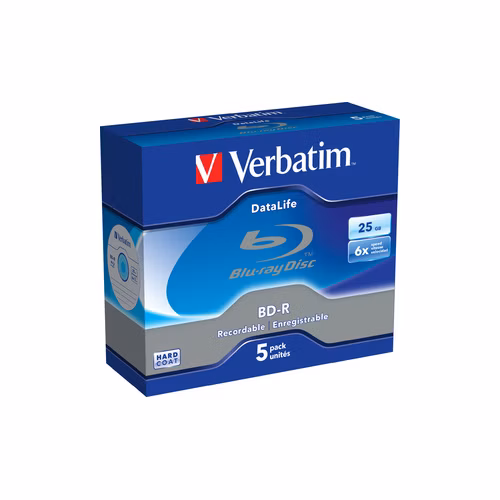 VERBATIM BD-R SL (6x, 25GB), NON-ID, 5ks/pack