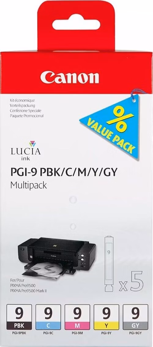 Canon multipack inkoustových náplní PGI-9 PBK/C/M/Y/GY Multi Pack