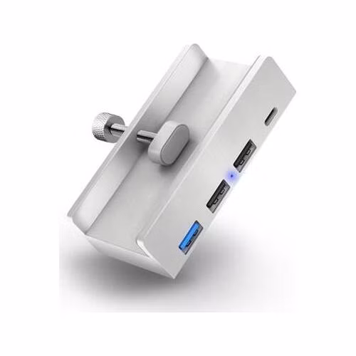 CONNECT IT USB DeskHub 4v1 na desku stolu, STŘÍBRNÝ