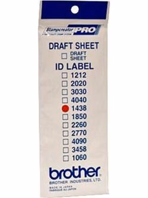 Brother ID-1438, štítek razítka s průhlednou krytkou, 12ks (14x38 mm)