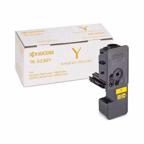 Kyocera toner TK-5230Y žlutý na 2 200 A4 (při 5% pokrytí), pro M5521cdn/cdw, P5021cdn/cdw