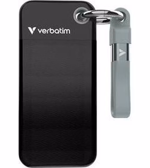 VERBATIM Pocket SSD 1TB, USB-C 3.2 Gen 2, černá/šedá