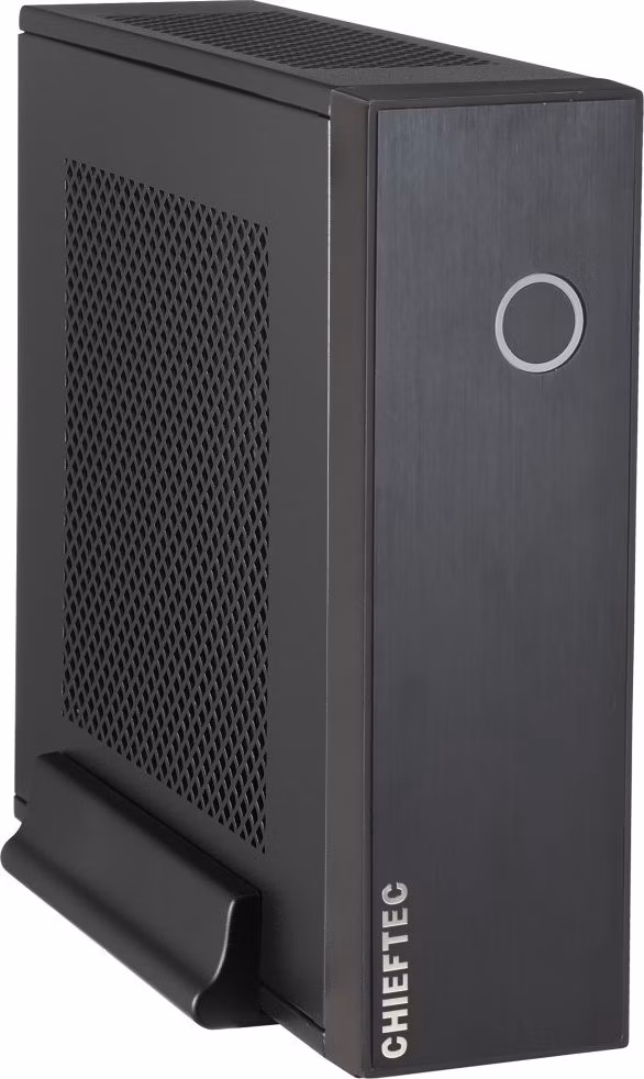 Skriňa CHIEFTEC Compact Series/mini ITX, IX-03B-OP, čierna, Alu, bez zdroja