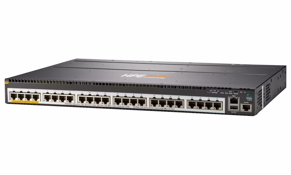 HPE Aruba Networking 2930M 24 Death Rte PoE+ 1s Switch