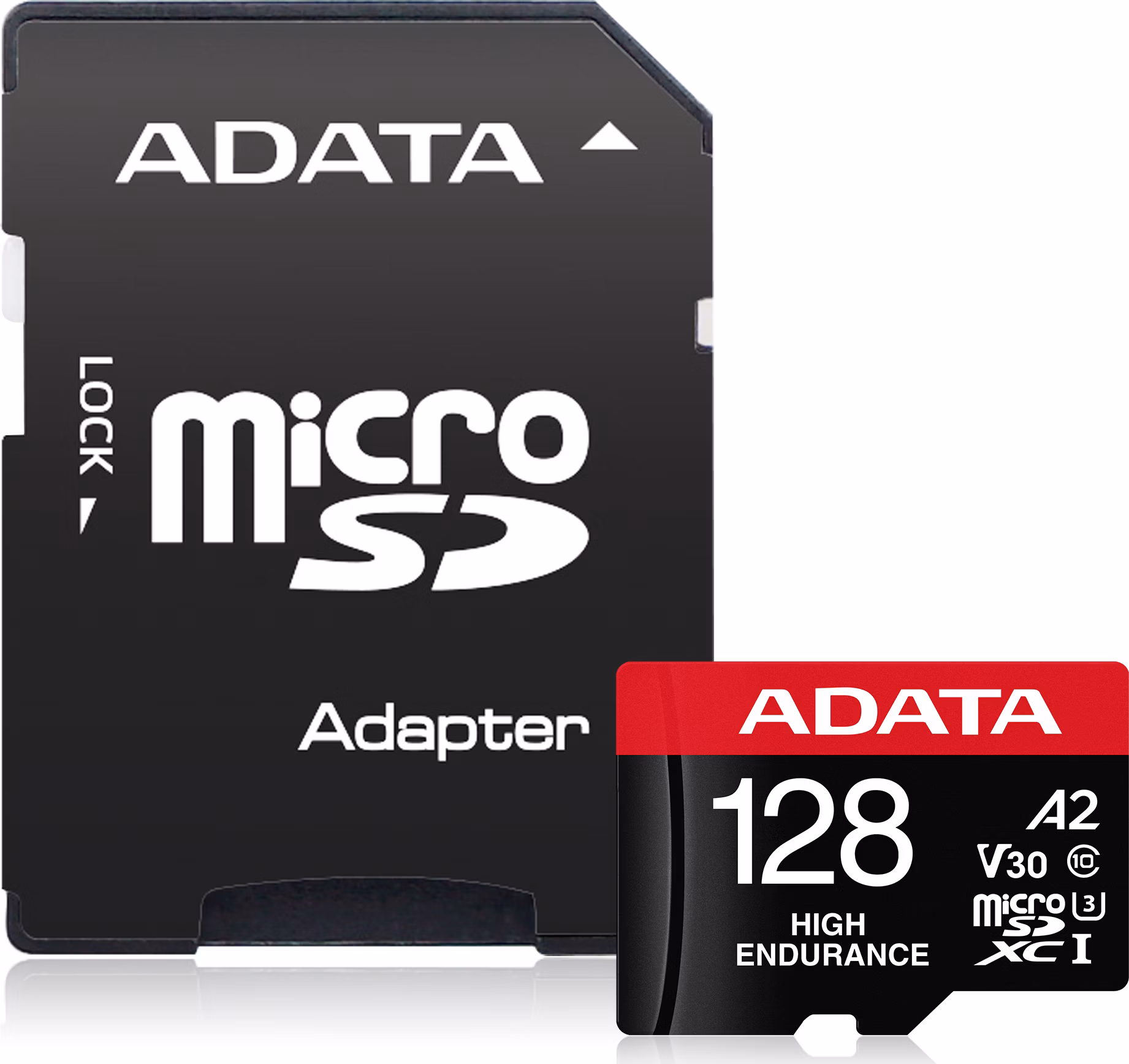 ADATA MicroSDXC karta 128GB High Endurance UHS-I C10 V30 A2 (R:100/W:85 MB/s) + SD adaptér