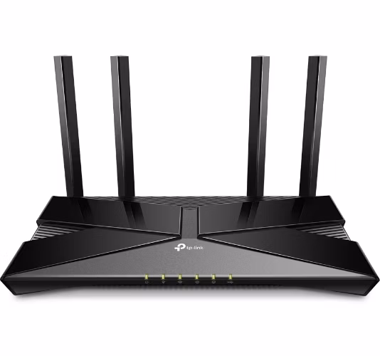 AX1800 Dual-Band Wi-Fi 6 Router SPEED: 574 Mbps at 2.4 GHz + 1201 Mbps at 5 GHz SPEC: 4× Antennas, Dual-Core CPU, 1× Gig