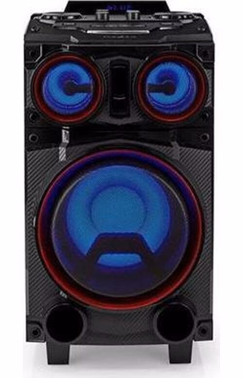 Nedis SPPT800BK- Bluetooth Party Reproduktor| 120 W | Držadlo | Párty osvětlení | Ekvalizér | Černá