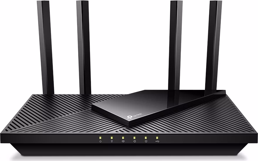 AX3000 Dual-Band Wi-Fi 6 Router SPEED: 574 Mbps at 2.4 GHz + 2402 Mbps at 5 GHz  SPEC: 4× Antennas,1× 2.5 Gbps WAN/LAN P