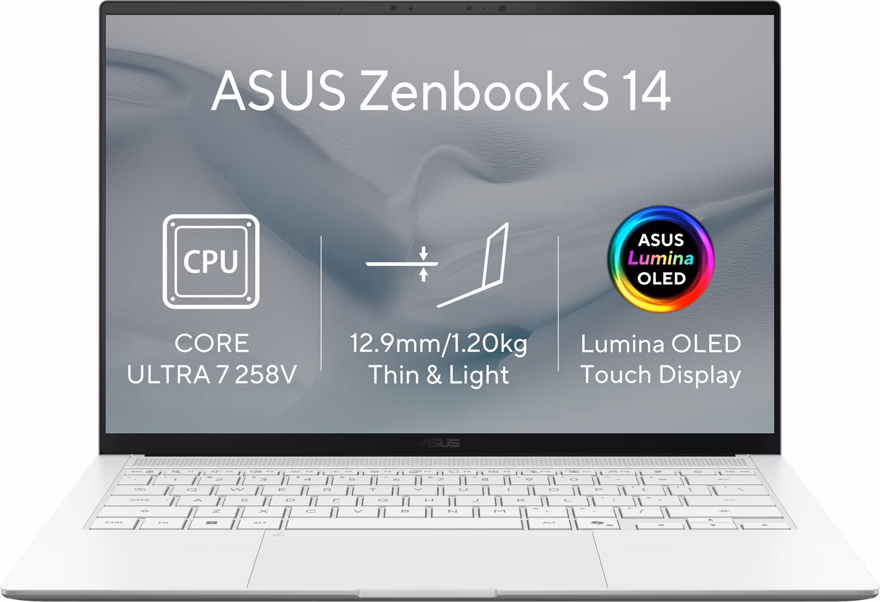 ASUS Zenbook S 14 OLED/UX5406SA-OLED701X/U7-258V/14"/2880x1800/T/32GB/512GB/Intel int/W11P/White/2R