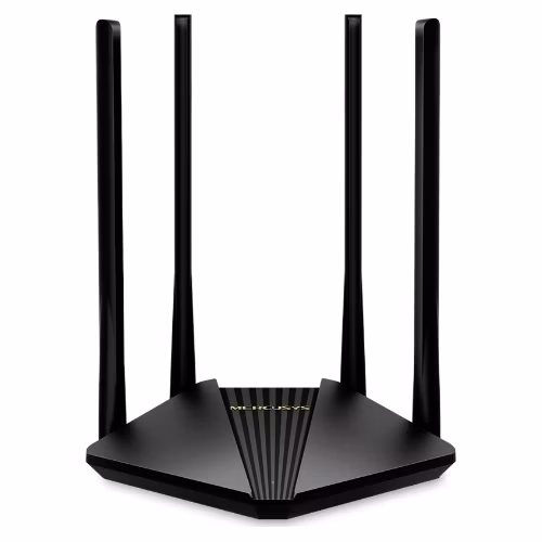 AC1200 Dual-Band Wi-Fi Gigabit Router SPEED: 300 Mbps at 2.4 GHz + 867 Mbps at 5 GHz SPEC: 4× Fixed External Antennas,
