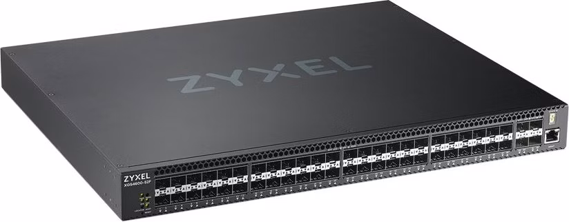 ZyXEL XGS4600-52F L3 Managed Switch, 48 port Gig SFP and 4x 10G SFP+, stackable, dual PSU