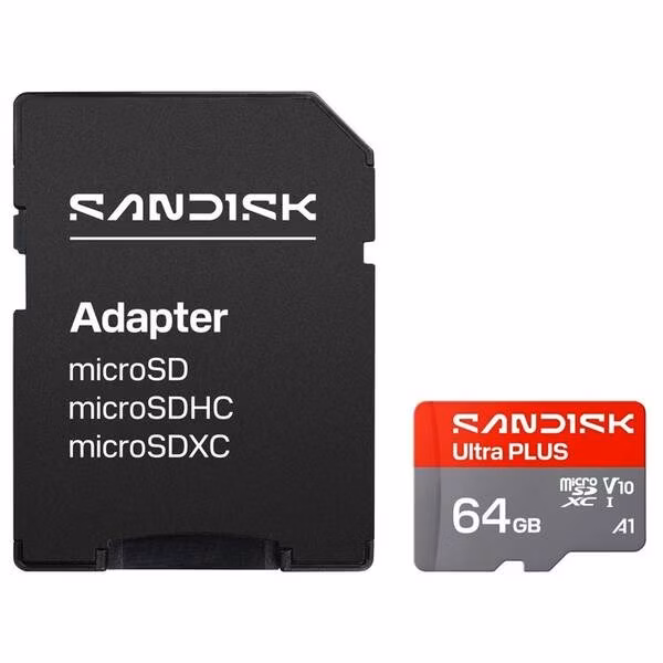 Sandisk Ultra PLUS micro SDXC karta 64GB UHS-I, V10, U1, C10, (150MB/s)