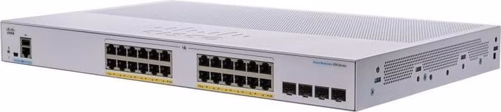 Cisco switch CBS250-24P-4X (24xGbE,4xSFP+,24xPoE+,195W,fanless) - REFRESH